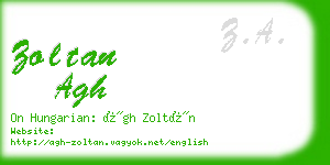 zoltan agh business card